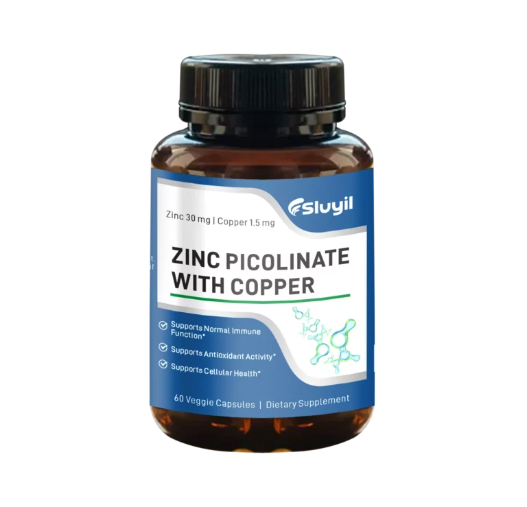 Bottle of Zinc Picolinate and Copper Capsules with the front label visible
